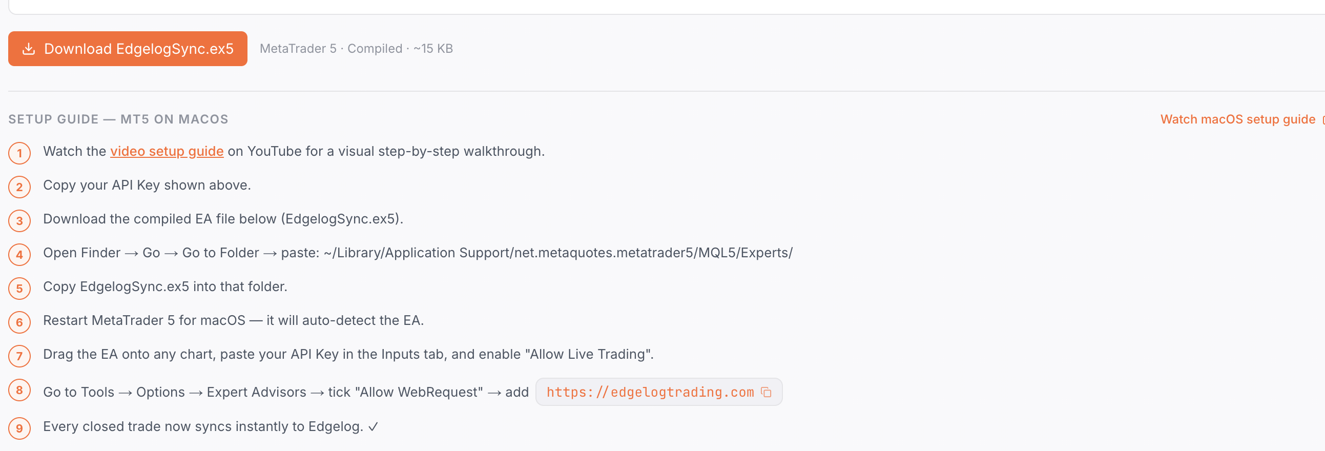 diário de trading algorítmico