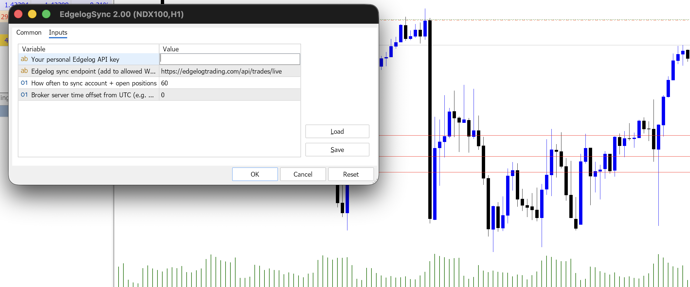 diário de trading algorítmico