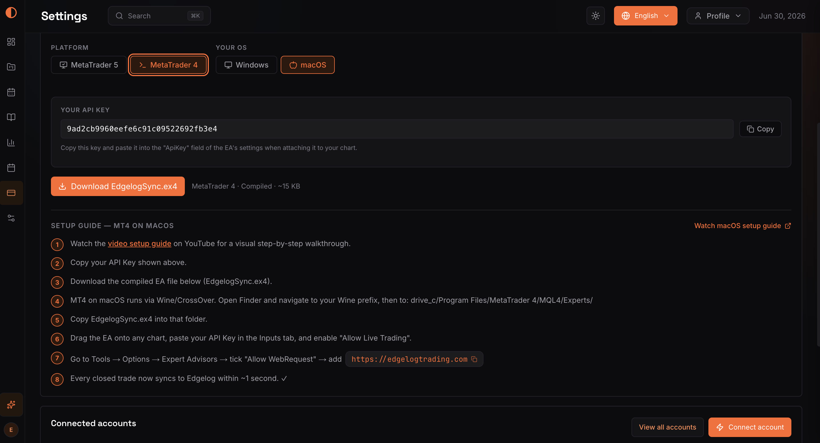 diario de trading con sincronización EA diario de trading con sincronización EA